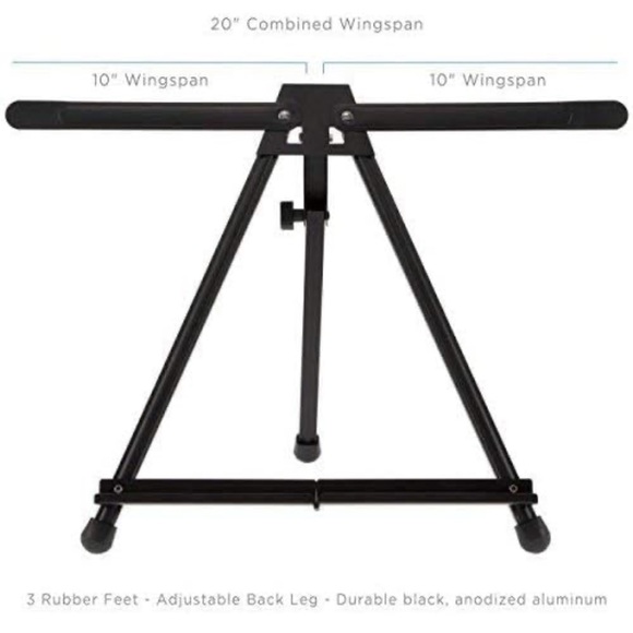 SoHo Urban Artist Black Aluminum Tabletop Ease - Picture 4 of 14